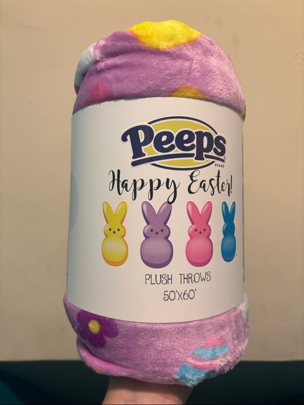 Peeps Happy Easter Plush Throw - Lavender Multicolor